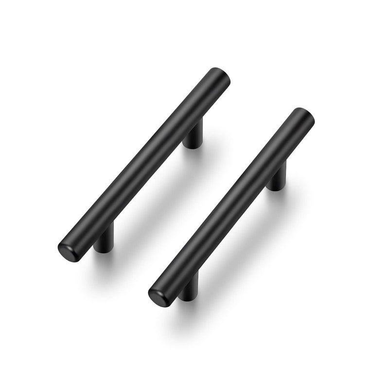 Ravinte 30 Pack 6 inch Cabinet Pulls Matte Black Stainless Steel Kitchen Drawer Pulls Cupboard Handles Cabinet Handles 3.75â€ Hole Center - Image 1